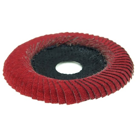 Weiler 4-1/2 Tiger Angled (Radial) Ceramic Flap Disc 40C 7/8 Arbor Hole 51312